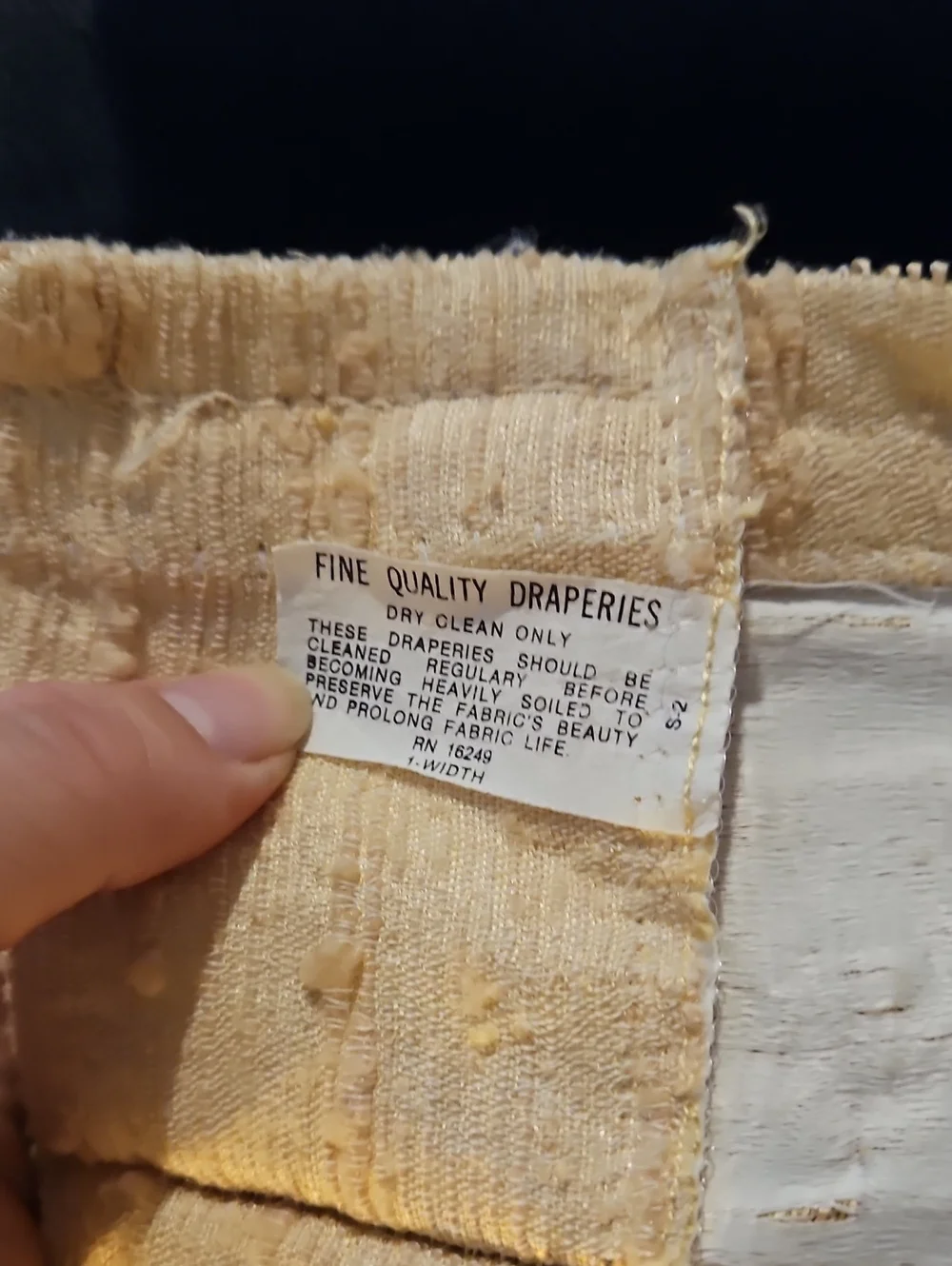 Fine Quality Draperies vintage cream
